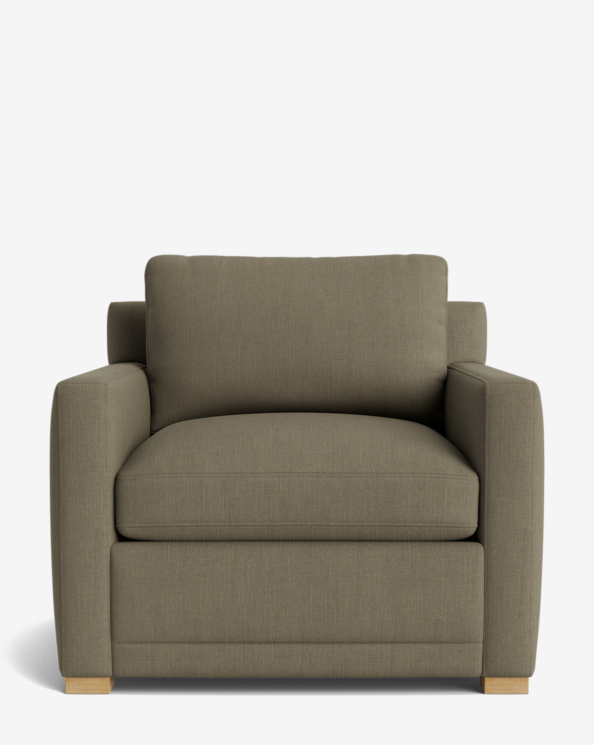 Fauteuil de salon contemporain rembourré, avec coussin profond et plusieurs finitions, pour le salon