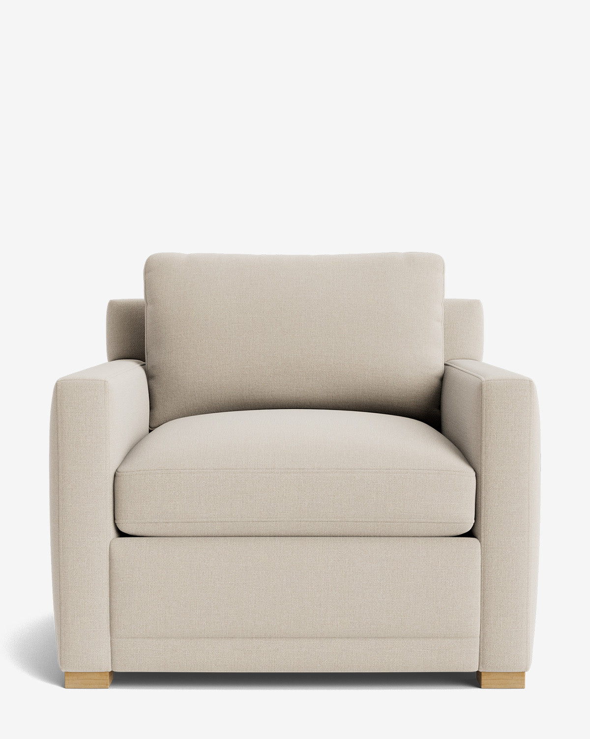 Fauteuil de salon contemporain rembourré, avec coussin profond et plusieurs finitions, pour le salon