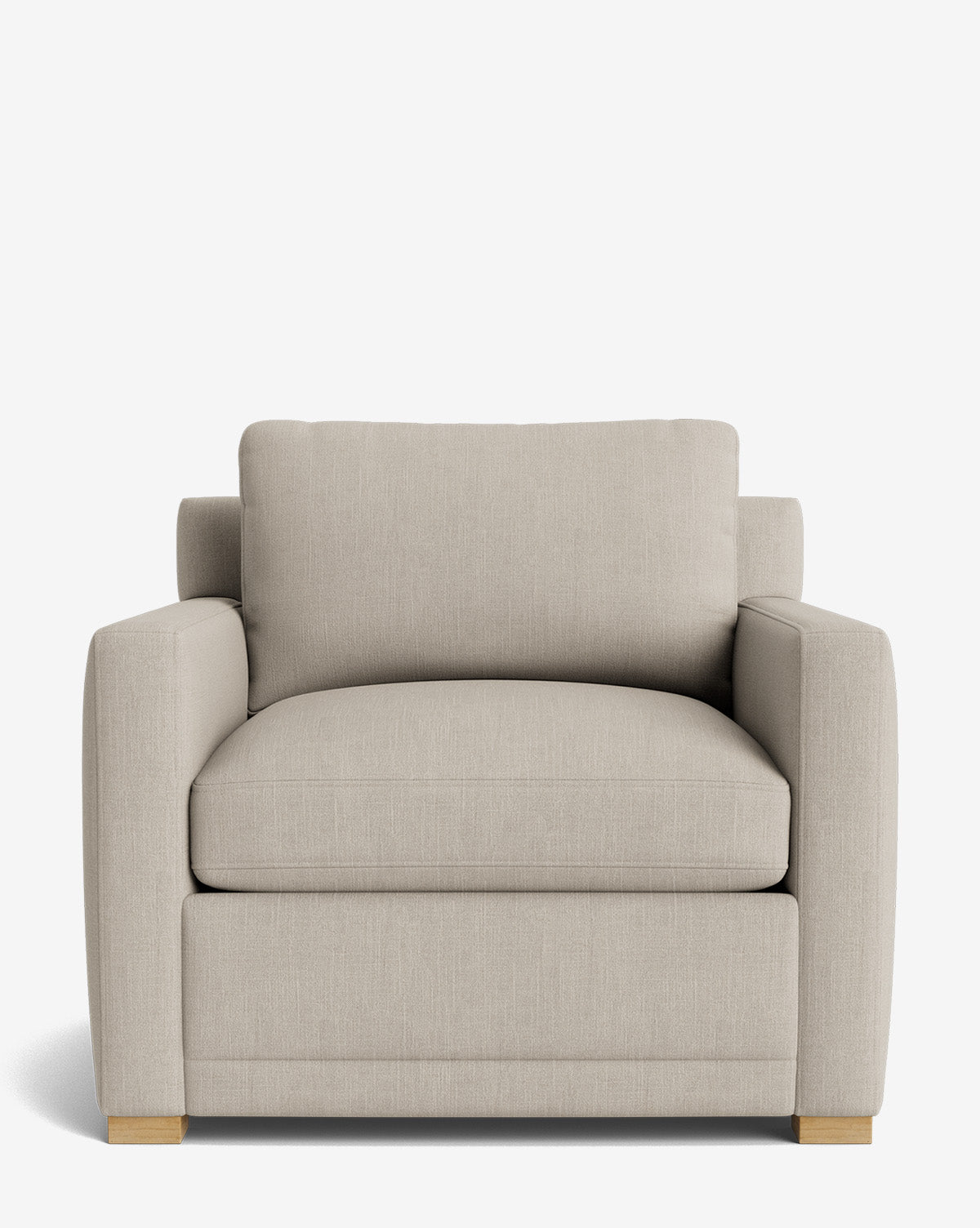 Fauteuil de salon contemporain rembourré, avec coussin profond et plusieurs finitions, pour le salon
