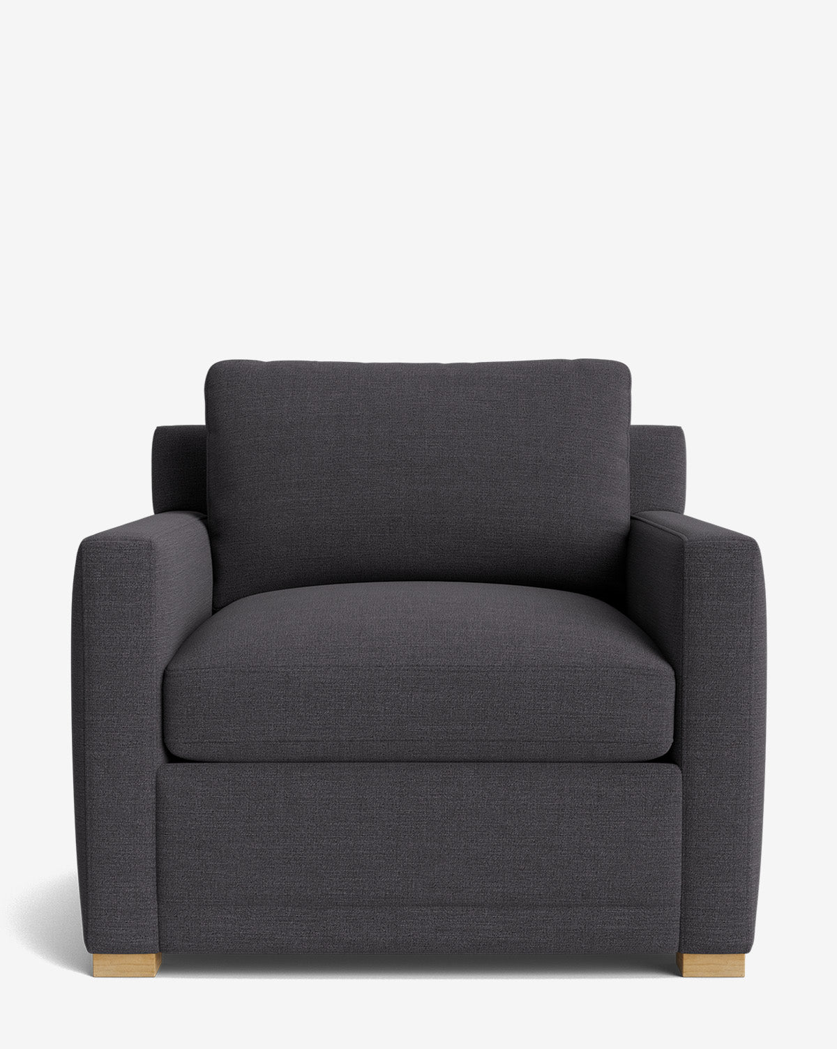 Fauteuil de salon contemporain rembourré, avec coussin profond et plusieurs finitions, pour le salon