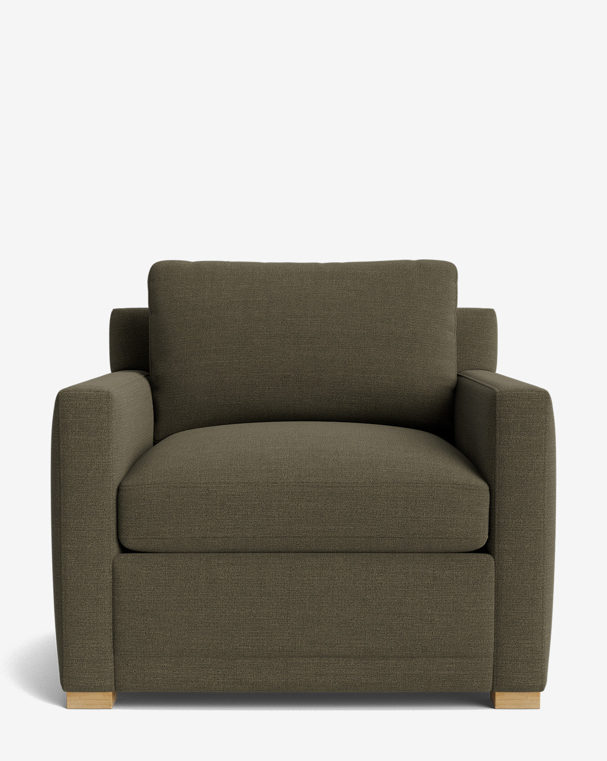 Fauteuil de salon contemporain rembourré, avec coussin profond et plusieurs finitions, pour le salon