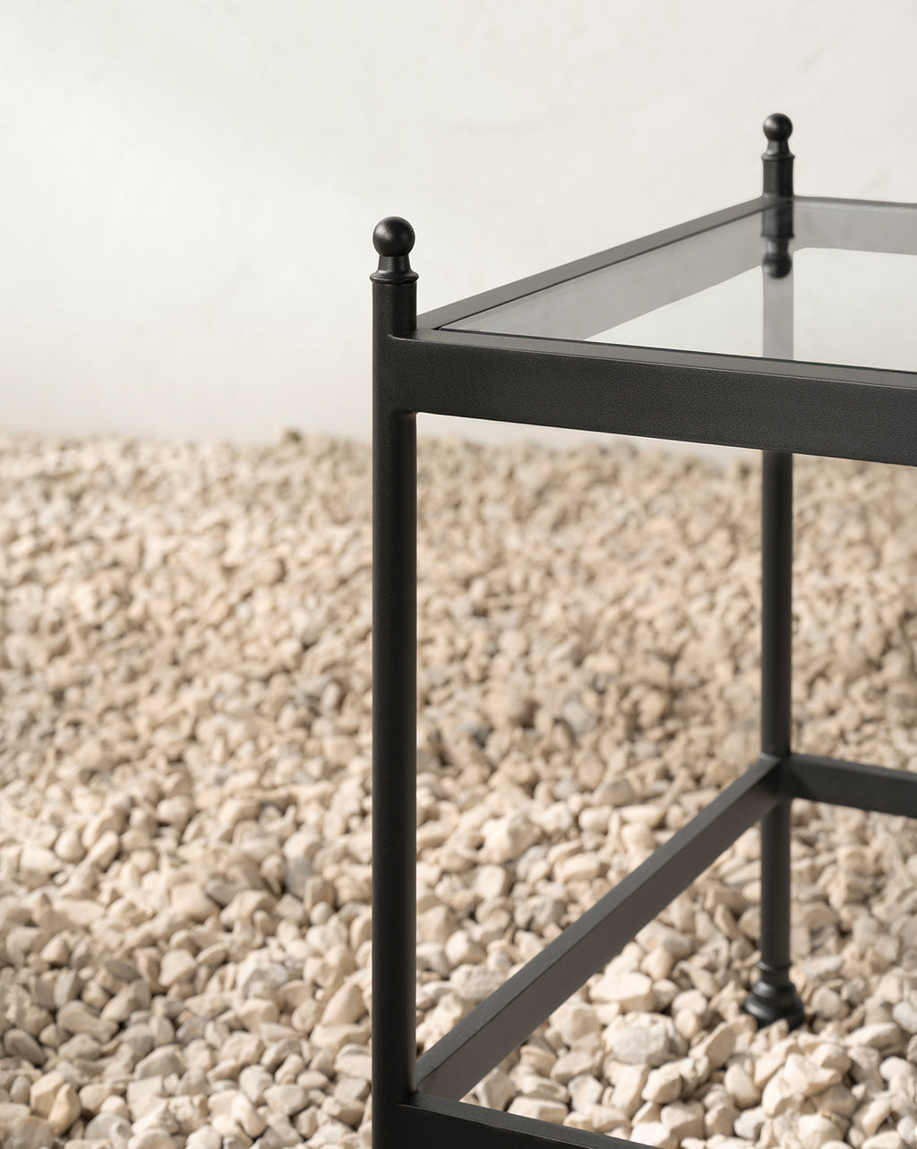Table d'appoint d'extérieur côtière en matériaux naturels