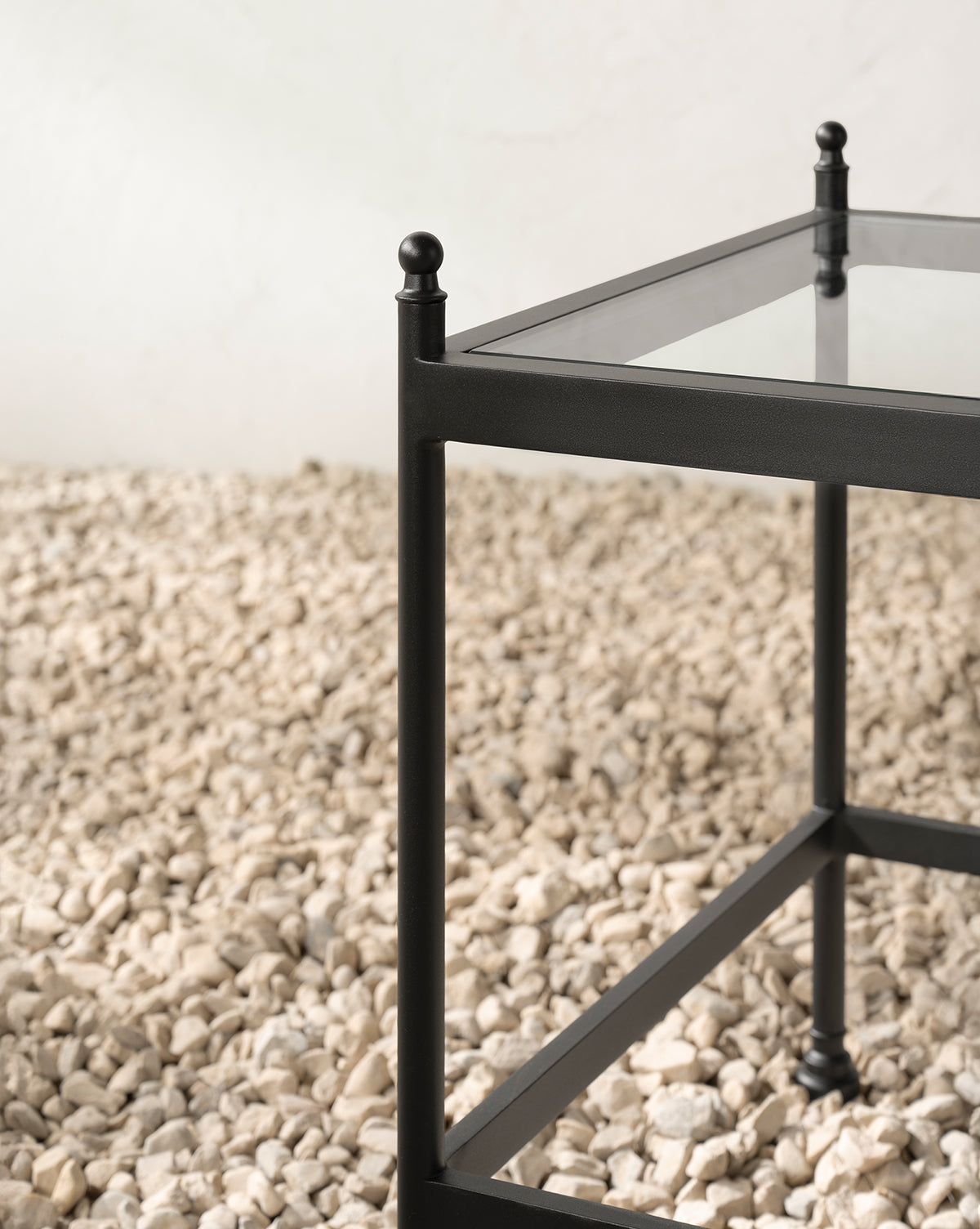 Table d'appoint d'extérieur côtière en matériaux naturels