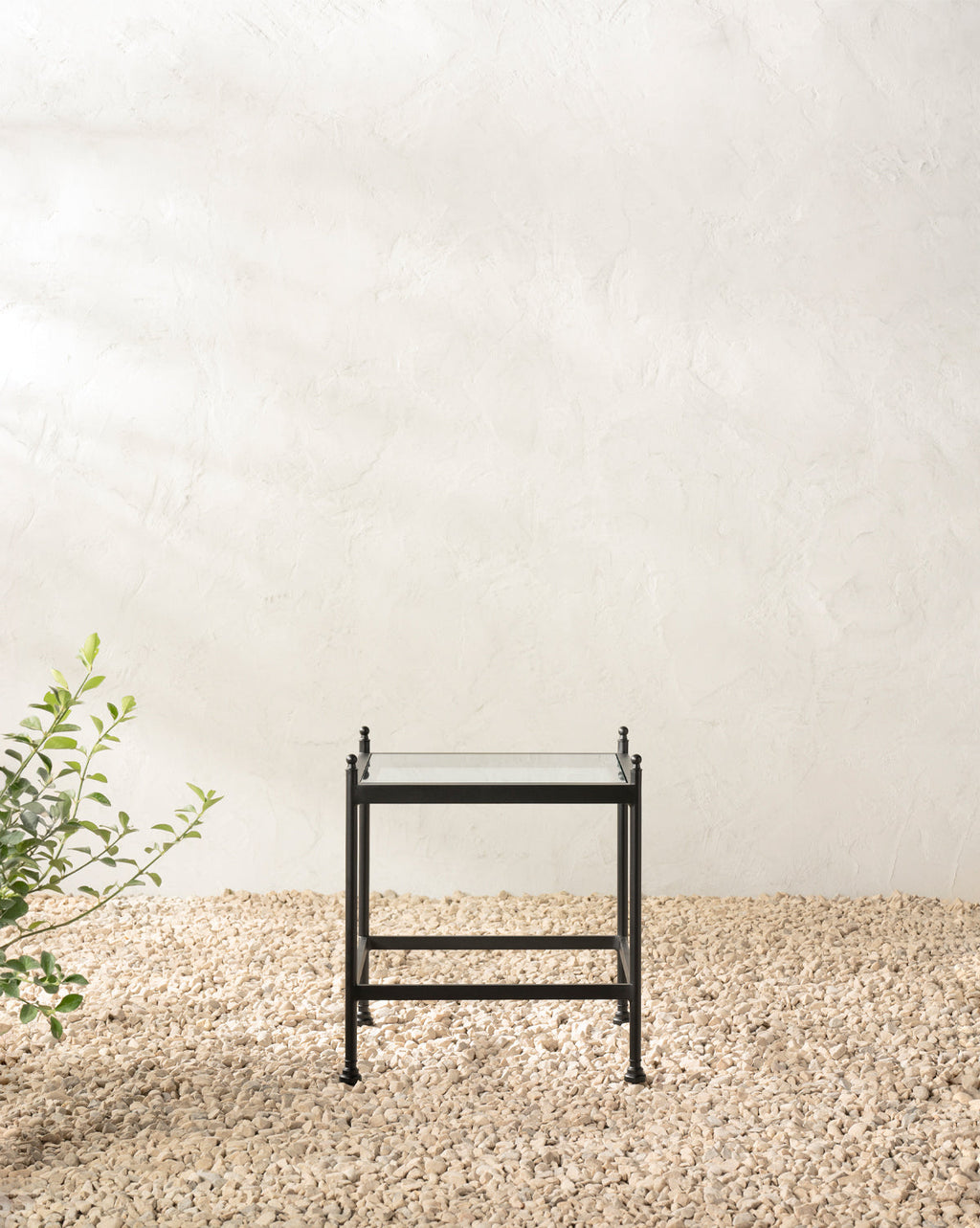 Table d'appoint d'extérieur côtière en matériaux naturels
