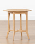 Table d'appoint scandinave en chêne massif avec finition naturelle pour salon