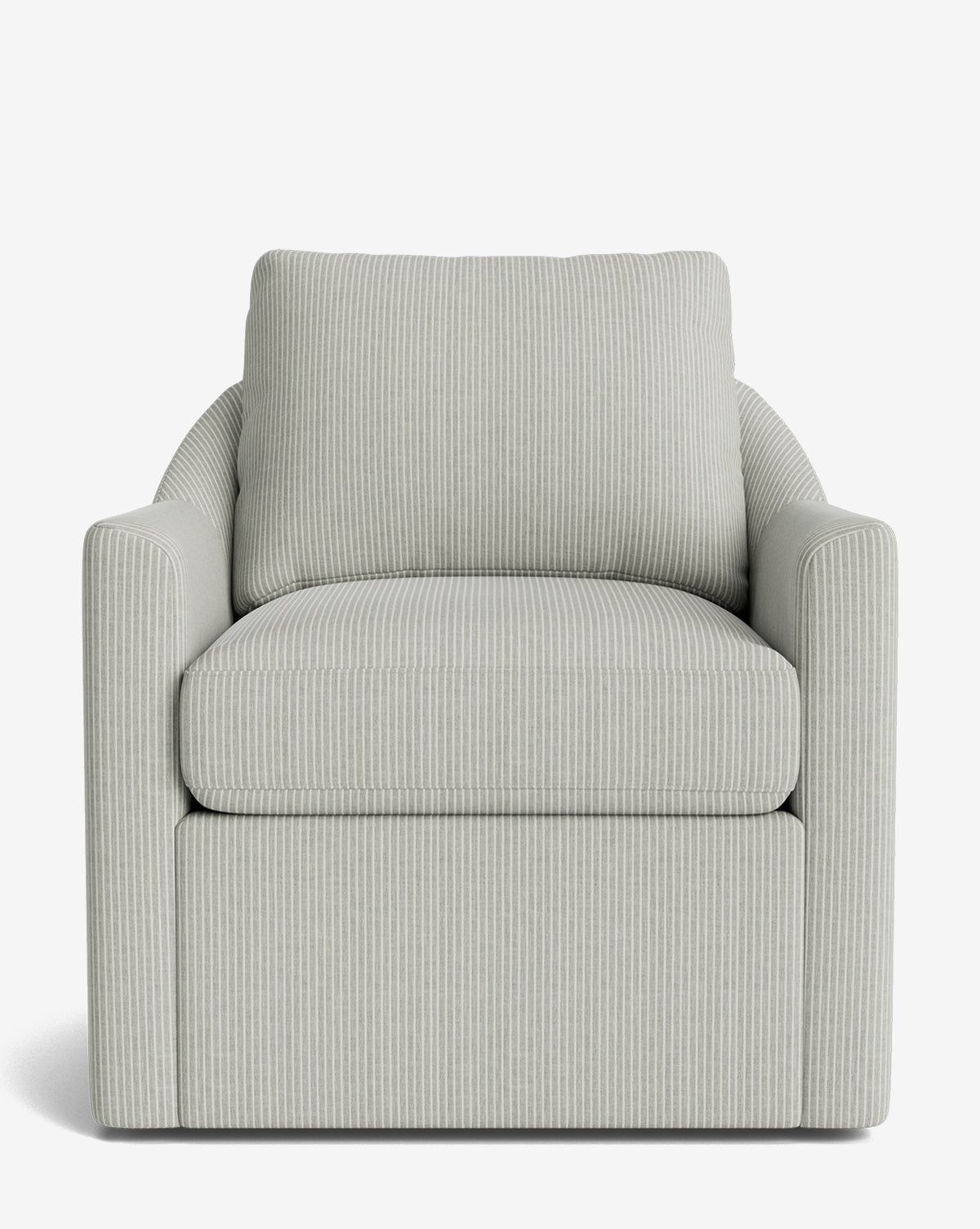 Fauteuil pivotant moderne en mélange de plumes avec cadre fait à la main et tissu personnalisé pour salon