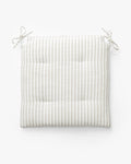 Coussin de Tabouret de Comptoir en Chêne Blanc Naturel et Lin avec Attaches pour Salle à Manger