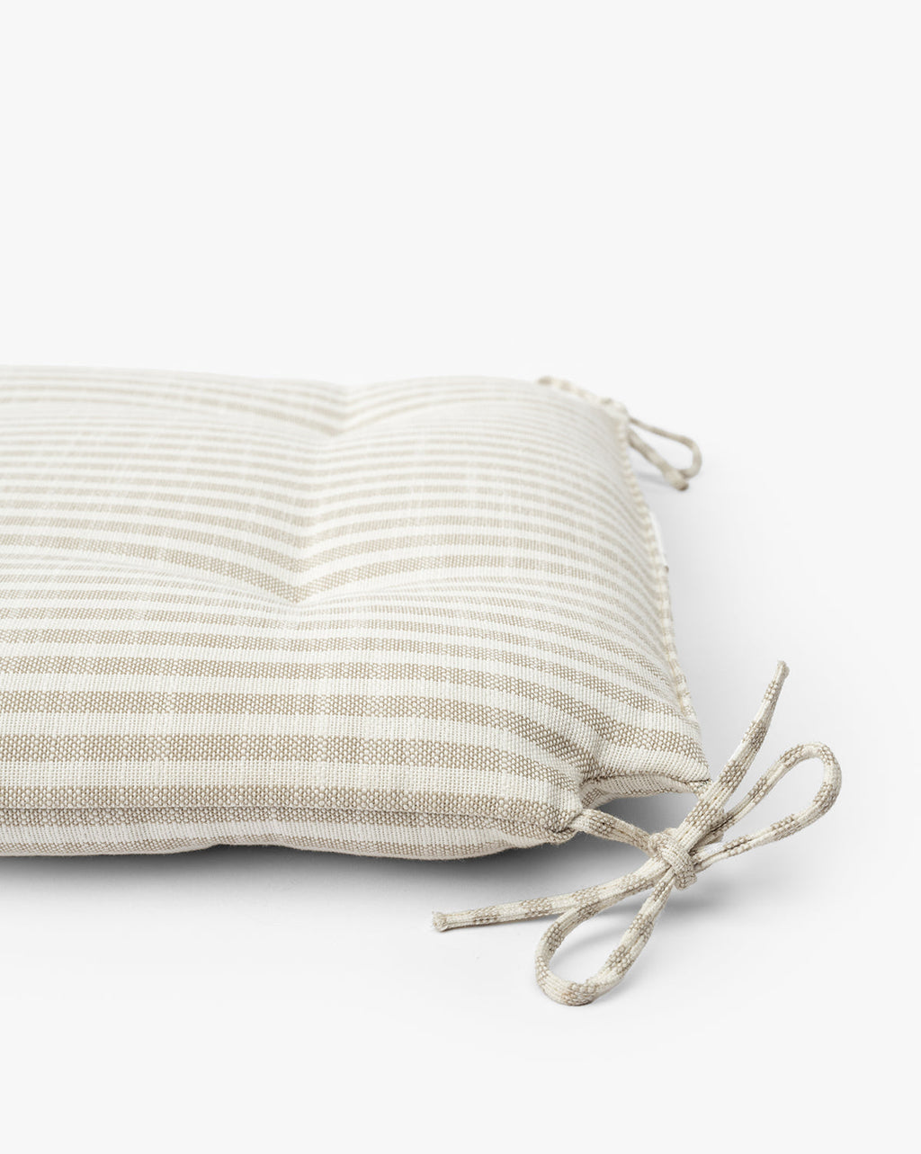 Coussin de Tabouret de Comptoir en Chêne Blanc Naturel et Lin avec Attaches pour Salle à Manger