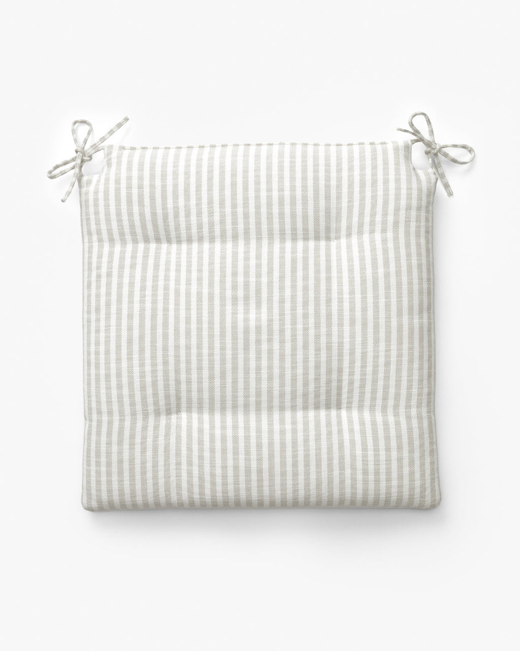 Coussin de chaise de salle à manger en chêne blanc naturel et lin avec attaches à nouer