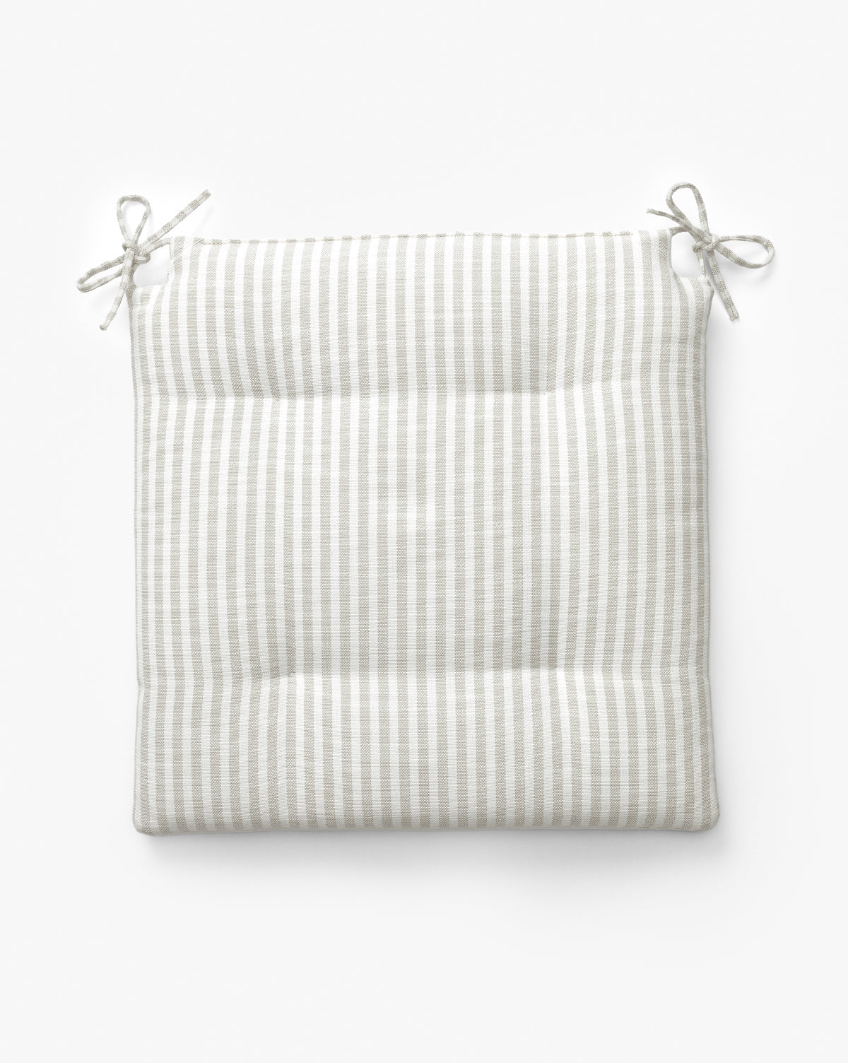 Coussin de chaise de salle à manger en chêne blanc naturel et lin avec attaches à nouer