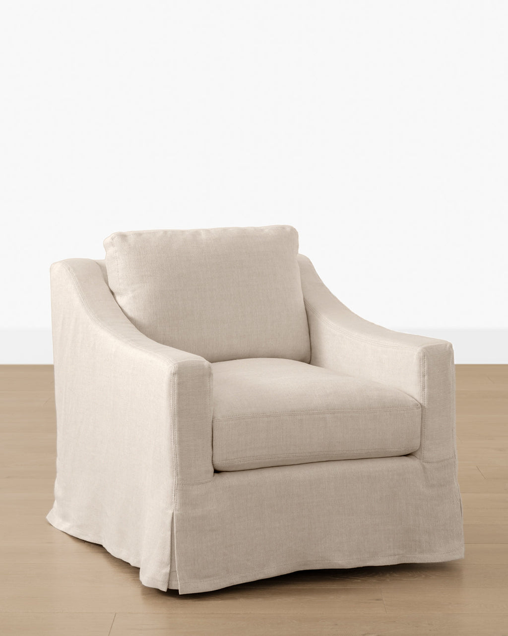 Fauteuil pivotant classique déhoussable avec assise profonde et confortable pour le salon