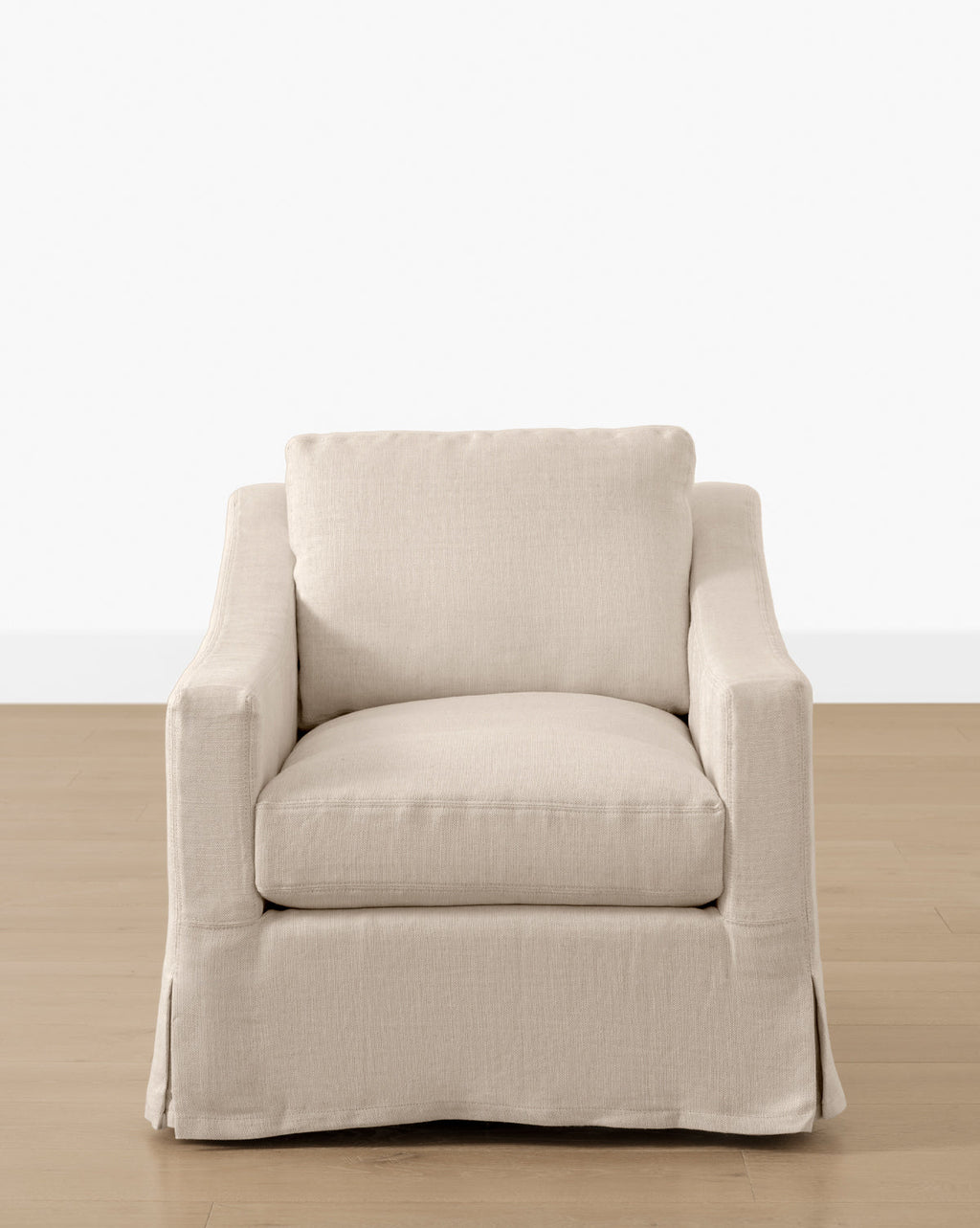 Fauteuil pivotant classique déhoussable avec assise profonde et confortable pour le salon
