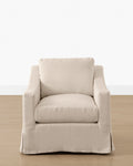 Fauteuil pivotant classique déhoussable avec assise profonde et confortable pour le salon
