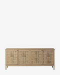 Buffet en bois moderne avec design élégant et rangement pour salon