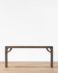 Console moderne en bois à forme architecturale pour salon